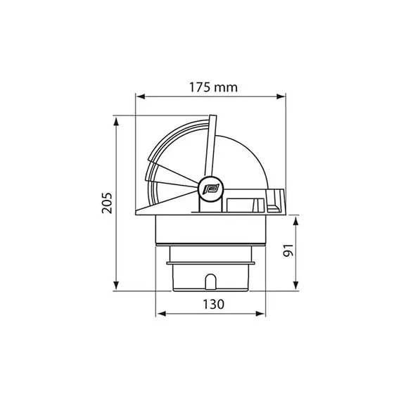 Compass Olympic 115 - White Binnacle - Flat/Red, 3 image Compass Olympic 115 - White Binnacle - Flat/Red, 3 image