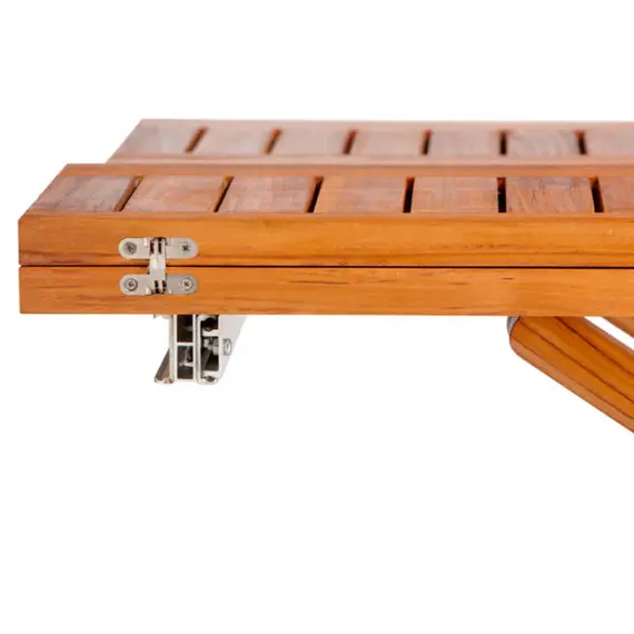 Table en teck à double hauteur, 4 image Table en teck à double hauteur, 4 image