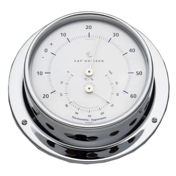 Chromed Brass Thermo-hygrometer - 88mm
