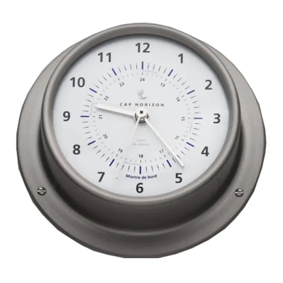 Satin Stainless Steel Clock - 110mm