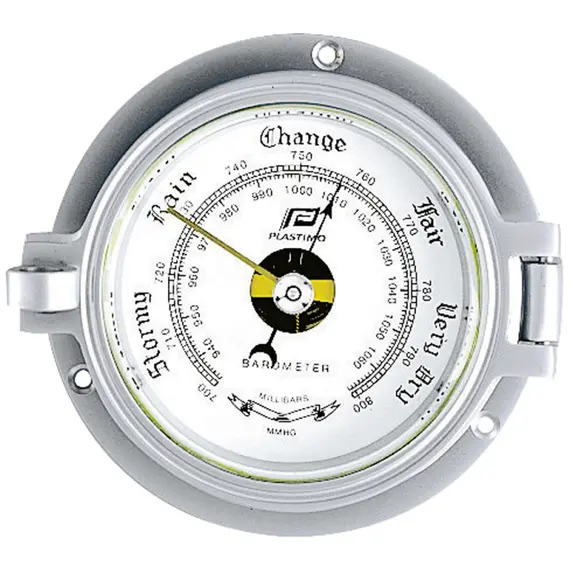 Chromed Matt Brass Barometer - 120mm