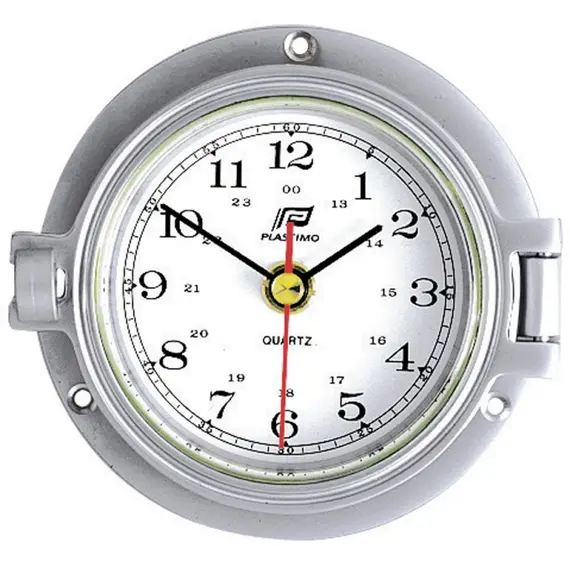 Horloge en laiton mat chromé - 120mm