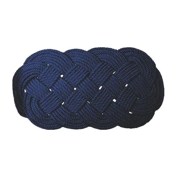 Blue Welcome Rope Mat - 600x330mm, Color: Blue