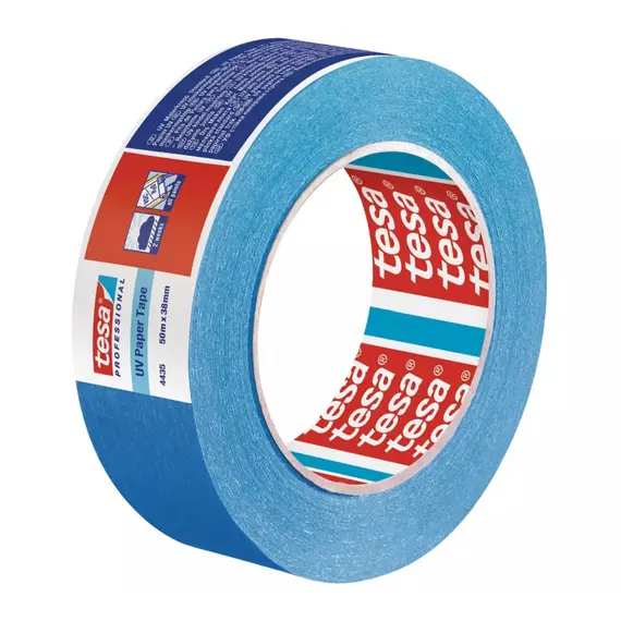Blue Tesa Paper Tape - 50m - 38mm, Width, mm: 38
