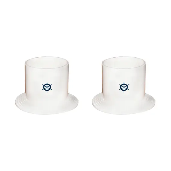 Couple of White Glass/Can Holder