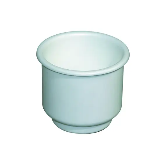 Support encastré pour verre/canette en PVC blanc