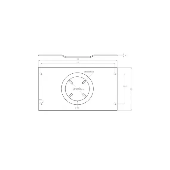 Plaque pour Piedestal - 330x180mm, Dimensions, mm: 330x180, 2 image