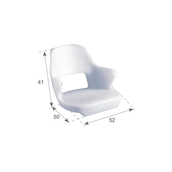 Polyethylene Seat Shell with Side Support, 2 image Polyethylene Seat Shell with Side Support, 2 image