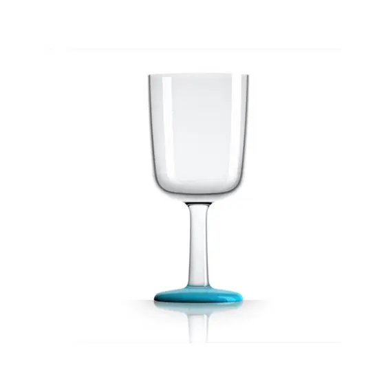 Wine Glass - Lagoon Blue Line