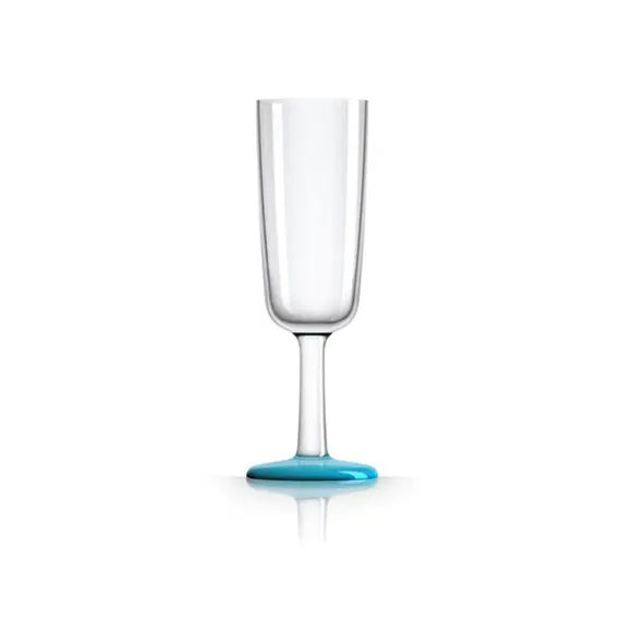 Champagne Flute - Lagoon Blue Line