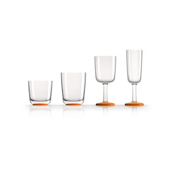 Champagne Flute - Orange Line, 2 image Champagne Flute - Orange Line, 2 image