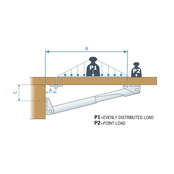 Rakego Folding Bracket - 402mm, Length, mm: 402, 2 image Rakego Folding Bracket - 402mm, Length, mm: 402, 2 image