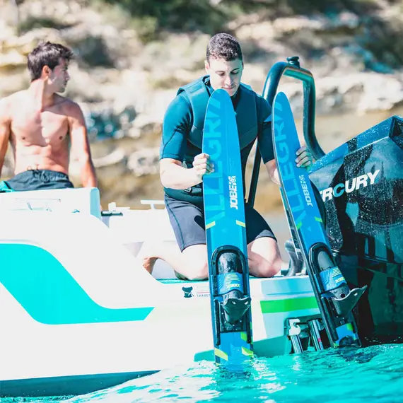 Jobe Allegre Combo Waterskis - Teal, Color: Teal, 5 image Jobe Allegre Combo Waterskis - Teal, Color: Teal, 5 image