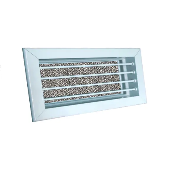 Grille de retour d'air en aluminium blanc avec filtre - 400x250mm