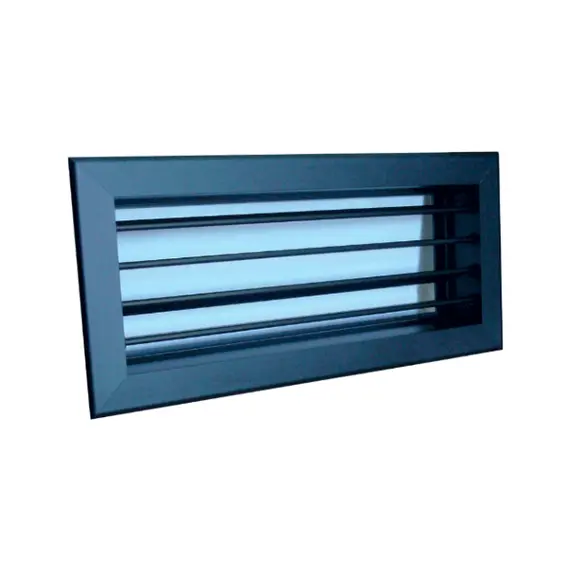 Black Aluminum Supply Air Grille - 400x100mm