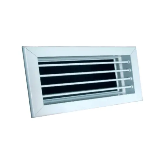 Grille d'air d'alimentation en aluminium blanc - 100x100mm