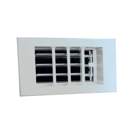 White Aluminum Supply Air Grille with Damper - 250x100mm