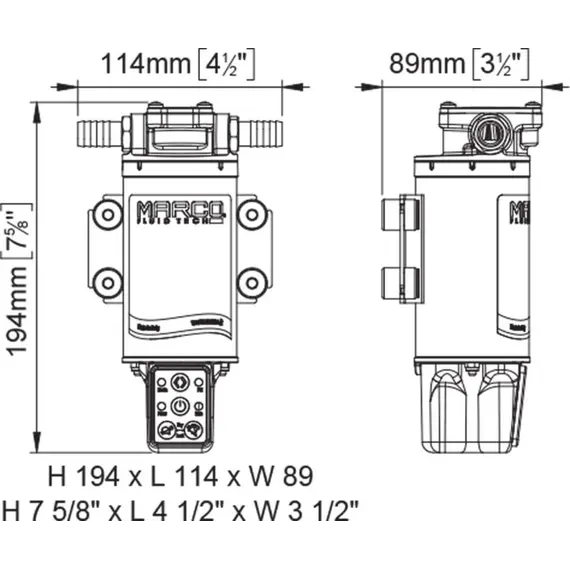 UP8-RE Pump - 12/24V, 5 image UP8-RE Pump - 12/24V, 5 image