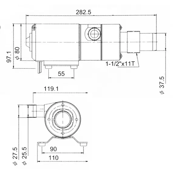 TMC Macerator Pump - 12V, Voltage, V DC: 12, 2 image TMC Macerator Pump - 12V, Voltage, V DC: 12, 2 image