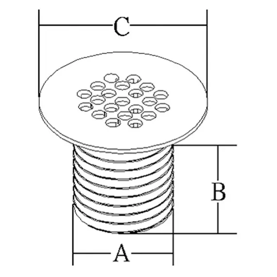 Stainless Steel Discharge Strainer - Ø32mm, Diameter, mm: 32, 2 image Stainless Steel Discharge Strainer - Ø32mm, Diameter, mm: 32, 2 image