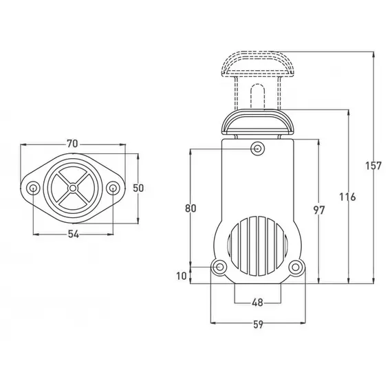 Water Drains for Inflatables - 24-30mm, 2 image Water Drains for Inflatables - 24-30mm, 2 image