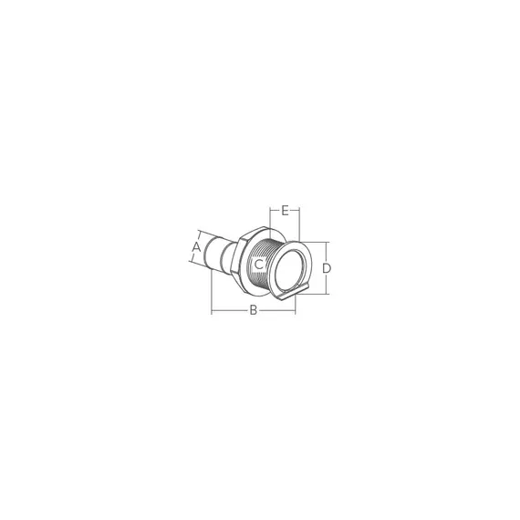 Straight stalon side deck drain diameter 38mm, 2 image Straight stalon side deck drain diameter 38mm, 2 image