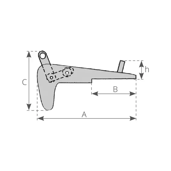 Dévidoir de proue en aluminium anodisé - 390mm, 2 image