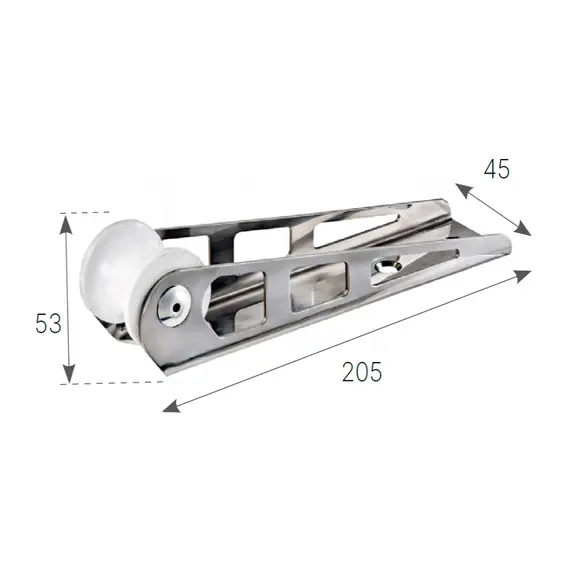 Dévidoir d'étrave en acier inoxydable - 205mm, 2 image