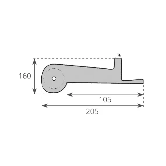 Dévidoir d'étrave en acier inoxydable - 205mm, 2 image Dévidoir d'étrave en acier inoxydable - 205mm, 2 image