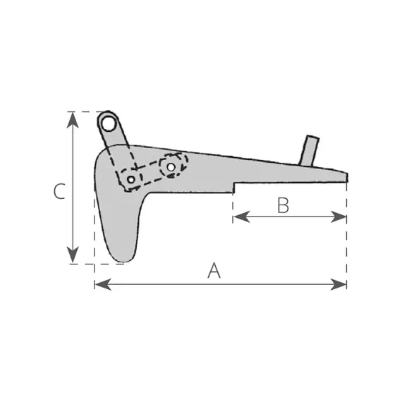 Stainless Steel Hinged Bow Spooler - 390mm, For anchor up to, kg: 10, 2 image