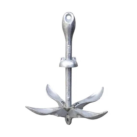 Galvanized Steel Grapnel Anchor - 1.5kg, Weight, kg: 1.5