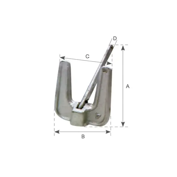 Ancre de style Hall - 6kg, Poids, kg: 6, 2 image Ancre de style Hall - 6kg, Poids, kg: 6, 2 image