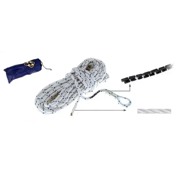 Anchor Rope with Lead Core - 12mm - 30m, Rope diameter, mm: 12