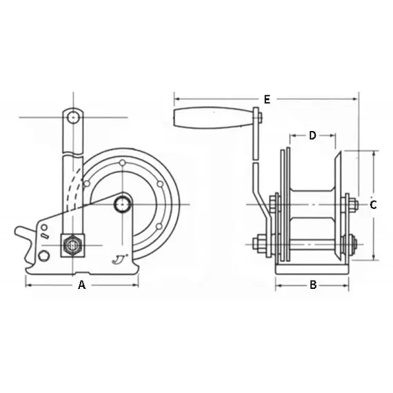 Manual Winch - 385kg, 2 image Manual Winch - 385kg, 2 image