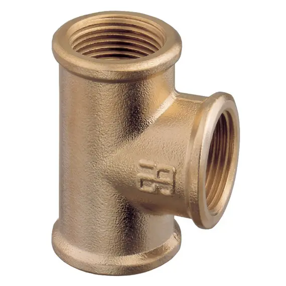 Brass T-joint - 1"1/4, Thread: F1"1/4