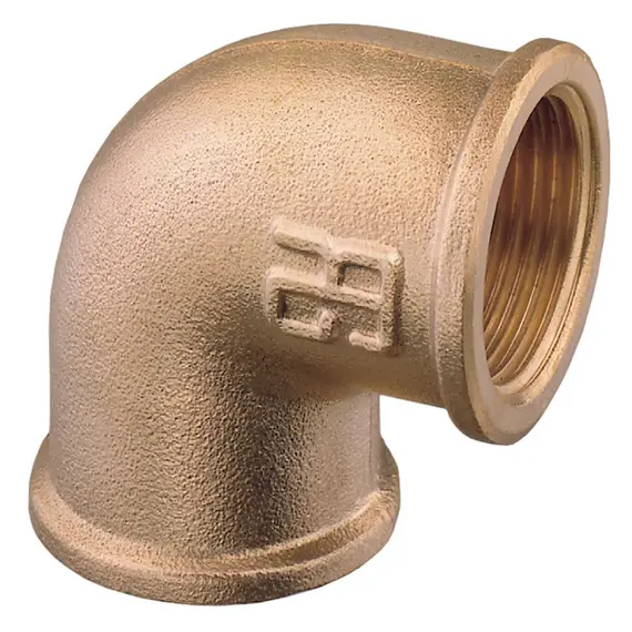 Brass Elbow 90° F-F - 1"1/2, Thread: F1"1/2