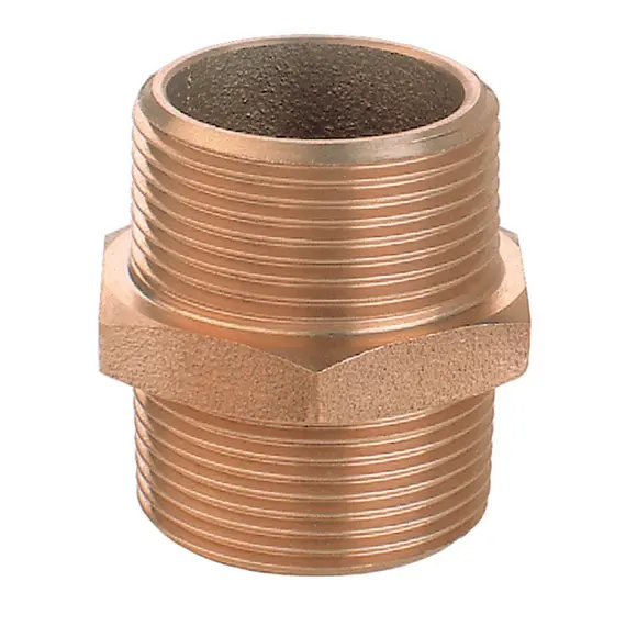 Brass Nipple M-M - 2", Thread: 2"