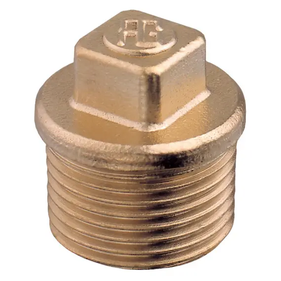 Brass Male Screw Plug - 3/8", Thread: 3/8"