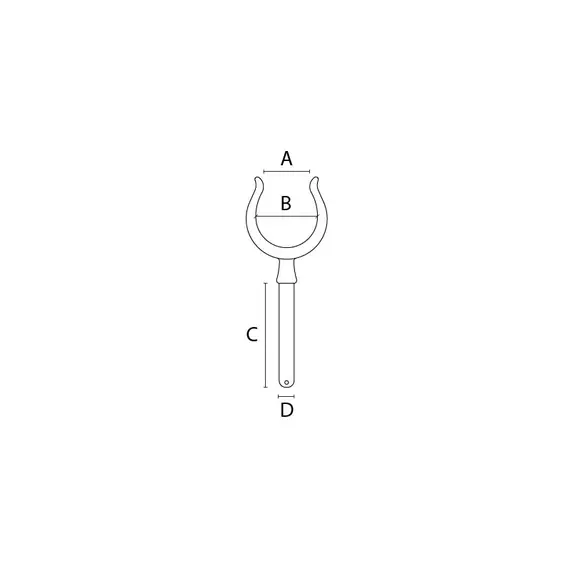 Chromed Brass Rowlock - 46mm - 14mm, 2 image Chromed Brass Rowlock - 46mm - 14mm, 2 image