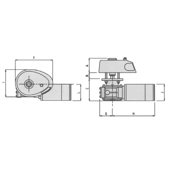 Windlass X0 Aluminum - 500w - 12v - Chain 6mm - Low Profile, 2 image