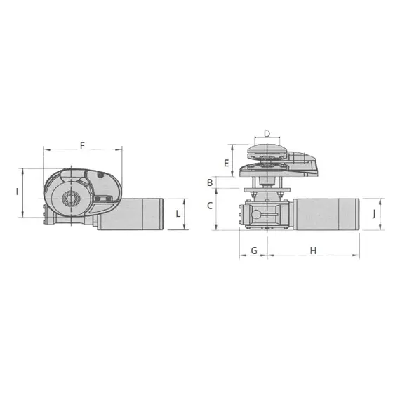 Windlass X1 Aluminum - 500w - 12v - Chain 6mm - Low Profile, 2 image