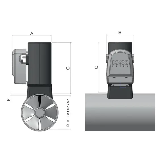 Bow Thruster CT 125, Max thrust, kg: 115, 2 image Bow Thruster CT 125, Max thrust, kg: 115, 2 image