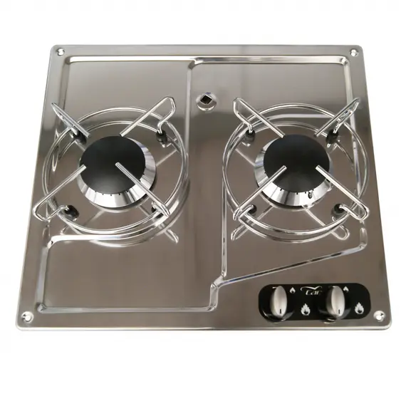 Inox Hob Unit - 2 Burners