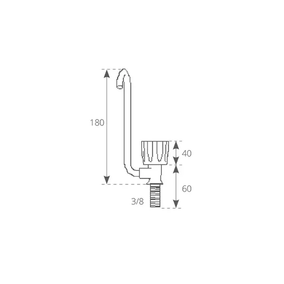 Lowering Chromed Brass Tap, 2 image Lowering Chromed Brass Tap, 2 image