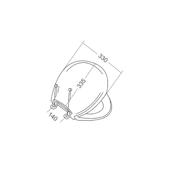 Siège de rechange pour WC - Plastique, 2 image Siège de rechange pour WC - Plastique, 2 image
