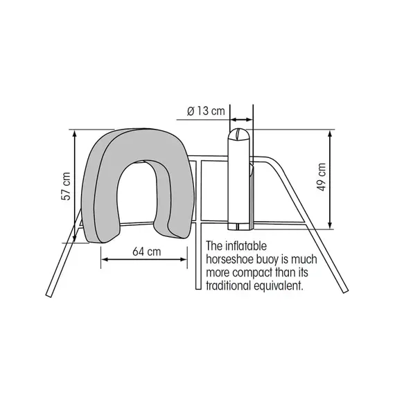 Inflatable Horseshoe Buoy with Light and Whistle, Model: With light and whistle, 3 image Inflatable Horseshoe Buoy with Light and Whistle, Model: With light and whistle, 3 image