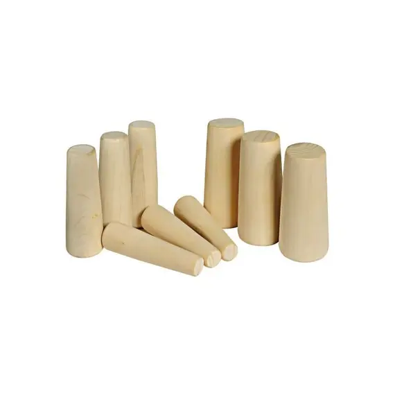 Ensemble de 9 bouchons en bois d'urgence - grande taille, Modèle: Large