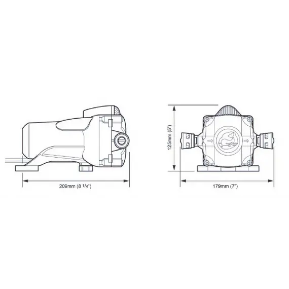 Pompe de pression automatique Watermaster - 30 psi - 8 L/min - 12V, Débit d'eau maximum, l/min: 8, 2 image