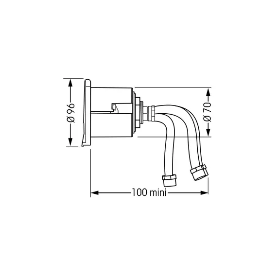 Niche carrée chromée pour mélangeur, Couleur: Chrome, 4 image Niche carrée chromée pour mélangeur, Couleur: Chrome, 4 image