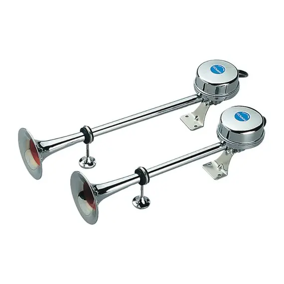 Double Electromagnetic Horn with Stainless Steel Trumpet - 12V, Voltage, V DC: 12